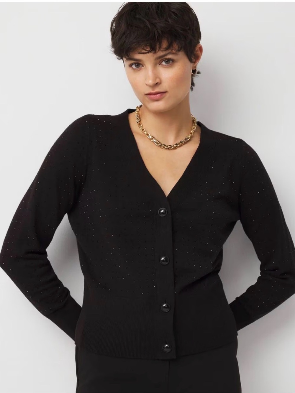 White House Black Market Embellished Cardigan Sweater NWT